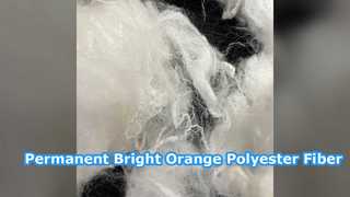 Leuchtend orangefarbene 2D-Faser aus Polyester mit permanenter Farbe