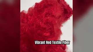 2,78D×38MM feste rote Polyester-Stapelfaser, hochelastische, farbeinheitliche Faser für die Textilfabrik