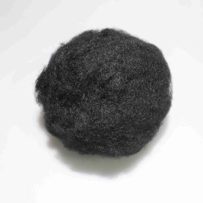 kaufen Recyceltes PET-Feststoff 4080 Polyester-Kurzschnittfaser 15D schwarze Stapelfaser on-line-Fertigung