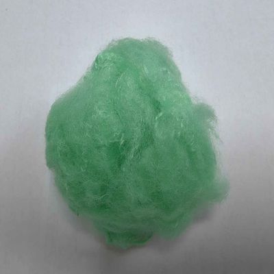 kaufen 2.5D Grüne recycelte Polyesterfaser kundenspezifische Crimp Polyester Kurzschnittfaser on-line-Fertigung