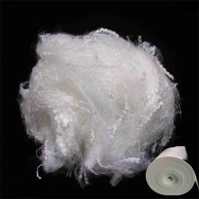 Ein guter Preis. Weiße Polyester-Stapelfasern 180°C Harte Baumwolle Flammschutz-Polyesterfasern Online