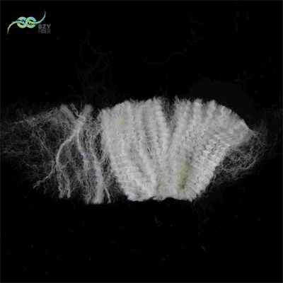 Zusammengestellte Crimp-Recycling-Synthetische Stapelfasern aus Weiß für die Füllung