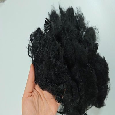 Ein guter Preis. Recyceltes schwarzes PP-Fasern 3D*76mm Polypropylen-Stapelfasern für Nichtgewebe Online