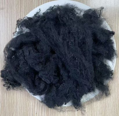 Ein guter Preis. Neue Polyester-Stapelfasern 3D 102mm Schwarz für das Spinnen Online