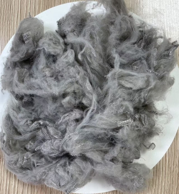 Ein guter Preis. Recycelte Polyester-Stapelfasern 1.5D 38mm hellgrau UV-Schutz Online
