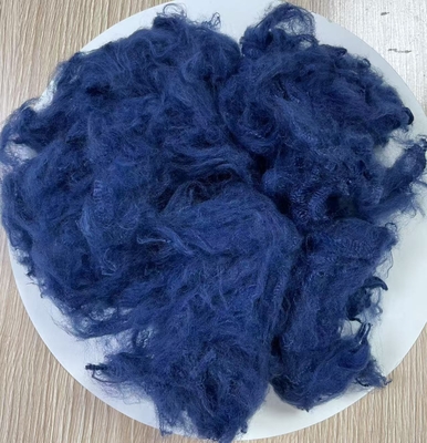 Ein guter Preis. Recycelte Polyester-Stapelfaser 1.5D 38mm Saphirblau Online