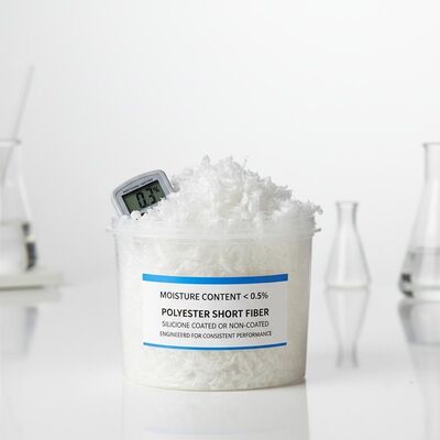 Qualität Polyester-Stapelfaser mit geringem Feuchtigkeitsgehalt, silikonbeschichtet oder unbeschichtet, mit hoher Reißfestigkeit für gleichbleibende Leistung usine